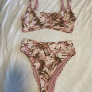 Aerie Criss-Cross High Rise Bikini Bottoms and Matching Bikini Top